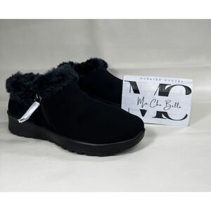 Bzees Women's Genuine Slip-On Ankle Booties - Black 7M